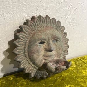 Sun Face Wall Art in Earthy Tones